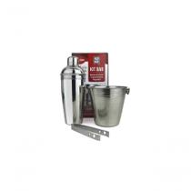 Kit Bar 3 Pçs/ Inox Coqueteleira 750 Ml Balde E Pegador - Clink