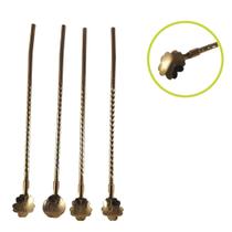 Kit Bar 7Pçs Balde, Coqueteleira, Pegador, 4 Canudos Mexedor Inox