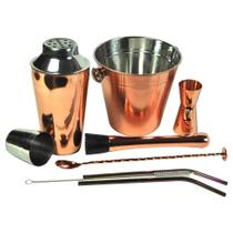 Kit Bar Barman Bronze 8 Peças Bartender