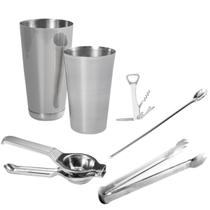 Kit Bar Coqueteleira Inox Barman Profissional Gourmet Mix Kit Bar Coqueteleira Inox Barman Profissional Gourmet Mix