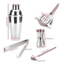 Kit Bar Coqueteleira Profissional Aço Inox 550ml Caipirinha