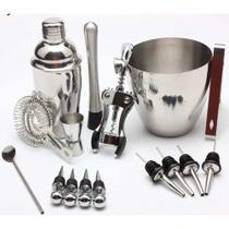 Kit Bar Coqueteleira Profissional Aço Inox 750ml Caipirinhas