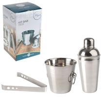 Kit Bar Inox 03 Peças Cromado Art House Coqueteleira 842038