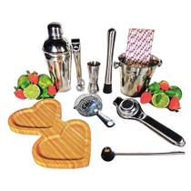 Kit Bar Inox Coqueteleira 500 Ml Caipirinha Completão - Jcpresentes