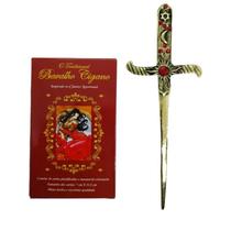 Kit Baralho Cigano 36 Cartas + Athame Dourado - Bialluz Presentes