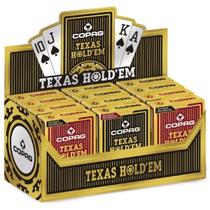 Kit Baralho Copag Texas Holdem Poker Caixa com 12 Unidades 100% Plástico em PVC - 94886