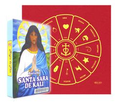 Kit Baralho de Tarô Sara Kali e Toalha Tarô Vermelha Brilho