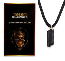 Kit Baralho O Tarot Negro 22 Cartas e Colar Turmalina Negra Kit Baralho O Tarot Negro 22 Cartas e Colar Turmalina Negra
