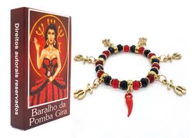 Kit Baralho Pomba Gira 36 Carta e Pulseira Ajustável