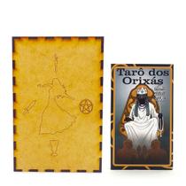 Kit Baralho Tarô dos Orixás C/ Porta Taro Madeira Clássica Kit Baralho Tarô dos Orixás C/ Porta Taro Madeira Clássica