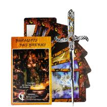 Kit Baralho Tarot das Bruxas e Athame Cobre Pedra Dourada