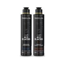 Kit Barba e Cabelo homens Shampoo e condicionador All Blacks - Treeliss Profissional