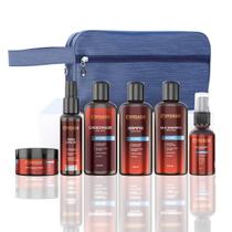 Kit Barba Oceano Shampoo Necessaire Azul Balm Capilar Masculino