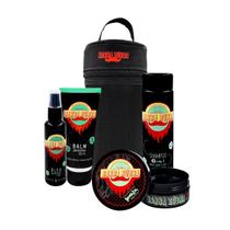 Kit Barba Rubra C/ Necessaire Shampoo 3x1 Balm Óleo E Pomada