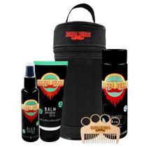 Kit Barba Rubra - Shampoo 3 Em 1, Óleo, Balm E Necessaire