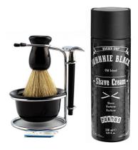 Kit Barba Vintage Retrô Barbearia + Creme Barbershop Navalha
