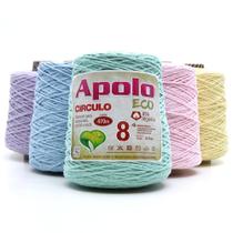 Kit Barbante Apolo Eco nº08 600g Tom Pastel - 5 Cores