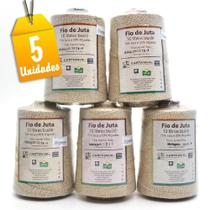 Kit Barbante de Juta Bouclê 500g 1015 Metros - 5 Unidades