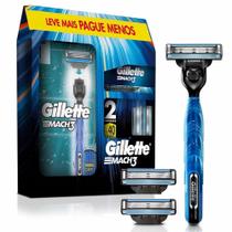Kit Barbeador Gillette Mach 3 Acqua Grip 1 Aparelho + 2 Cargas Kit Barbeador Gillette Mach 3 Acqua Grip 1 Aparelho + 2 Cargas