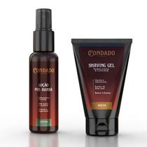 Kit Barbear Gel Menthol Refrescante Loção Pós Barba Calmante