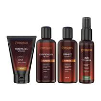 Kit Barbear Shampoo Condicionador Gel e Loção Pós Barba