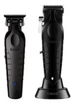 Kit Barbearia Máquina De Cortar Cabelo Kemei -2296 E Acabamento Pezinho Barba Kemei -2299