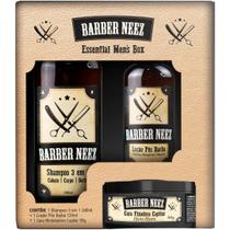 Kit Barbearia Men Neez Shampoo 3 Em 1 Loção Pós Barba Cera Fixadora Capilar Matte 3 Itens Presente
