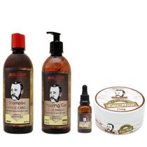 Kit Barber Shampoo + Shaving + Óleo + Pomada Classic Salles Kit Barber Shampoo + Shaving + Óleo + Pomada Classic Salles