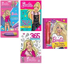 Kit Barbie 4 livros - Meu Diário + 365 Atividades + Desenhos + Aqua Book Descobrindo Cores