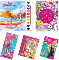 Kit Barbie 5 livros - Meu Diário + 365 Atividades + Mundo dos Sonhos + Cuidando Dos Animais + Aqua Book Cores - Ciranda Cultural
