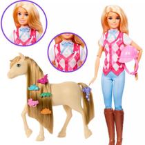 Kit Barbie Equitação Com Ponei Corrida De Cavalo Mysteries