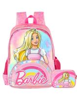 Kit Barbie Mochila Escolar Costas + Estojo Box Luxo Original - Kit Barbie Mochila Escolar Costas + Estojo Box Luxo Original -