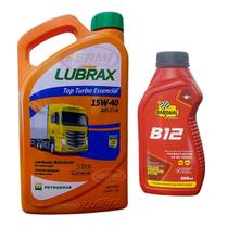 Kit Bardahl B12 500ml + Galão Óleo Motor 15w40 Top Turbo 3litros