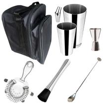 Kit Barman Com Bolsa Colher Bailarina Coqueteleira 7pçs B6