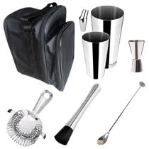 Kit Barman Com Bolsa Colher Bailarina Coqueteleira 7pçs B6 Kit Barman Com Bolsa Colher Bailarina Coqueteleira 7pçs B6