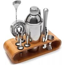 Kit Barman Drinks Inox 12 Pçs Profissional Coqueteleira Bar