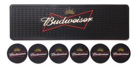Kit barmat budweiser c/ 6 porta copos Kit barmat budweiser c/ 6 porta copos