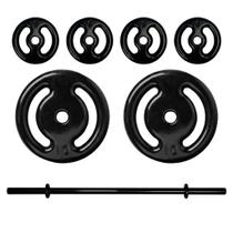 Kit Barra de Academia 2 Anilhas de 10 kg 4 Anilhas de 5 kg para Musculação e Treino Completo em Casa ou Academia Profissional Alta Resistência Kit Barra de Academia 2 Anilhas de 10 kg 4 Anilhas de 5 kg para Musculação e Treino Completo em Casa ou Academia Profissional Alta Resistência