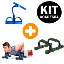 Kit Barra de Apoio para Flexão Push UP + Elástico de Tensão com Apoio para os Pés Tube Fit Kit Barra de Apoio para Flexão Push UP + Elástico de Tensão com Apoio para os Pés Tube Fit