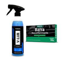 Kit Barra Descontaminante Clay Bar V-BAR 50g + Vlub 500 ml Vonixx