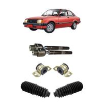 Kit Barra Direção Axial Chevette 73 74 75 Coifa Bucha Barra