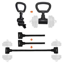 Kit Barra Supino e Alça Kettlebell Com Ajuste Rápido Yangfit Kit Barra Supino e Alça Kettlebell Com Ajuste Rápido Yangfit