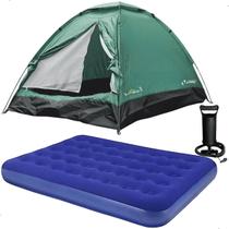 Kit Barraca Acampamento Iglu 3 Pessoas Com Colchão Casal E Enchedor Para Pesca Camping Ou Atividades Ao Ar Livre Kit Barraca Acampamento Iglu 3 Pessoas Com Colchão Casal E Enchedor Para Pesca Camping Ou Atividades Ao Ar Livre