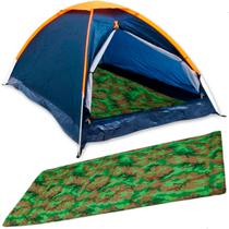 Kit Barraca Camping 2 Pessoas Panda Ntk Colchonete Solteiro