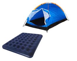 Kit barraca camping iglu 2 pessoas + colchão casal inflável - OMEGA