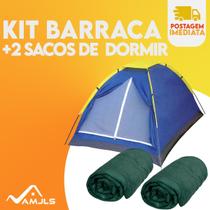 Kit Barraca Iglu 2 Lugares + 2 Sacos de Dormir Acampamento - Mor