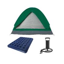 Kit Barraca Iglu 2 Pessoas + Colchão Casal + Bomba Manual
