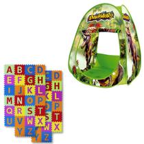Kit Barraca Infantil Dinossauro Criança+2 Tatame Alfabeto Emborrachado Kit Barraca Infantil Dinossauro Criança+2 Tatame Alfabeto Emborrachado