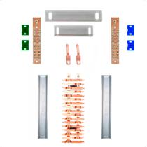 Kit Barramento Bifásico 100A para 34 Circuitos com Placa de Policarbonato Kit Barramento Bifásico 100A para 34 Circuitos com Placa de Policarbonato