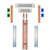 Kit Barramento Bifásico 225A para 64 Circuitos com Placa de Policarbonato Kit Barramento Bifásico 225A para 64 Circuitos com Placa de Policarbonato